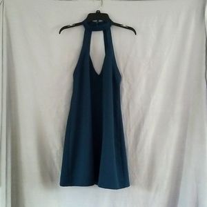 Tobi, jade color, halter top, knee length dress
